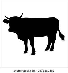 Black Cow Silhouette vector illustration