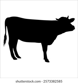 Black Cow Silhouette vector illustration