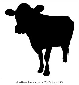 Black Cow Silhouette vector illustration