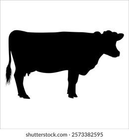 Black Cow Silhouette vector illustration