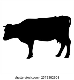 Black Cow Silhouette vector illustration