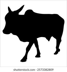 Black Cow Silhouette vector illustration