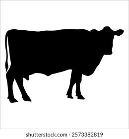 Black Cow Silhouette vector illustration