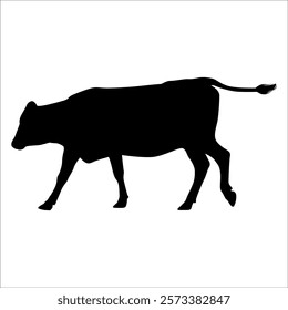 Black Cow Silhouette vector illustration