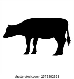 Black Cow Silhouette vector illustration