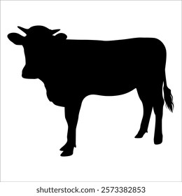 Black Cow Silhouette vector illustration