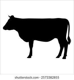 Black Cow Silhouette vector illustration