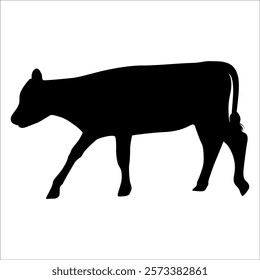 Black Cow Silhouette vector illustration