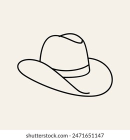black Cowboy hat logo icon design vector illustration template
