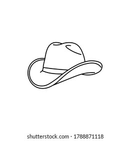 Black cowboy hat sign icon. Vector illustration eps 10