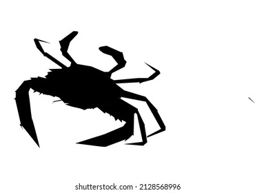 icono de cangrejo negro con fondo transparente