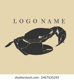 
black crab logo vector suitable for brands
