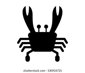 black crab seafood image vector icon logo symbol silhouette