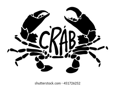 black crab, vector