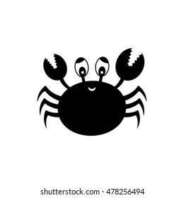 black crab vector icon