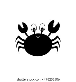 black crab vector icon