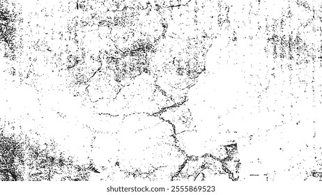 Black crack texture. Cracked on a white background. Old wall background crack vector, grunge, ground distress texture.