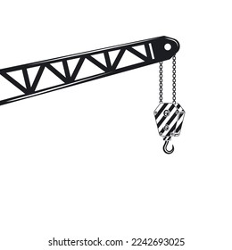 black crane hook icon vector element concept design template web 