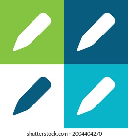 Black Crayon Flat four color minimal icon set