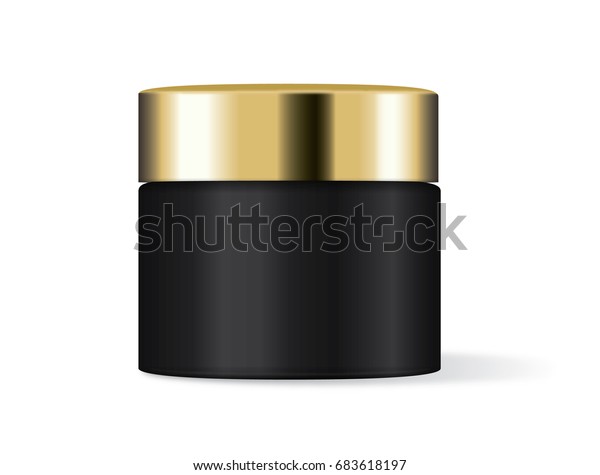 Download Black Cream Jar Gold Lid Illustration Stock Vector Royalty Free 683618197 Yellowimages Mockups