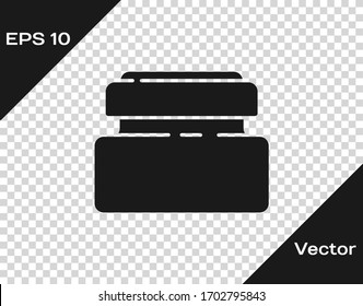 Black Cream or lotion cosmetic tube icon isolated on transparent background. Body care products for men. Vector Illustration