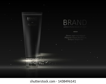 Black cream template for ads. Illustration for annual sale or christmas sale. Graphic concept for your design