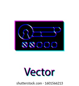 Black Create account screen icon isolated on white background.  Vector Illustration