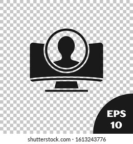 Black Create account screen icon isolated on transparent background.  Vector Illustration - Powered by Shutterstock - Get 15% off with code: PIKWIZARD15
