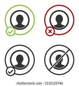 Icono de la pantalla de creación de cuentas en negro aislado en fondo blanco. Botón Círculo. Vector