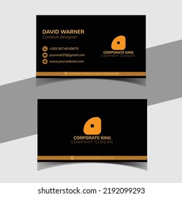 black creative business card design 