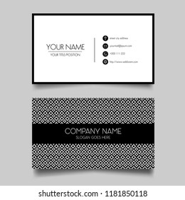 Black Creative Business Card vector