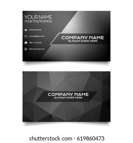Black Creative Business Card vector