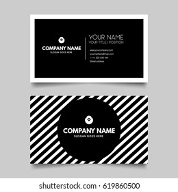 Black Creative Business Card Vector