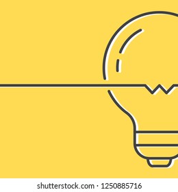 Black creative light bulb icon vector