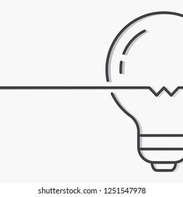 Black creative light bulb icon vector