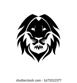 Design-Illustration der Vektorillustration für das Symbol des Schwarzen Kreativen Löwen