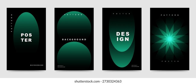 Icono de cartel creativo negro para la composición gráfica moderna.