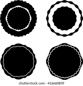 Black Creative Sticker.Vector Banner Design.