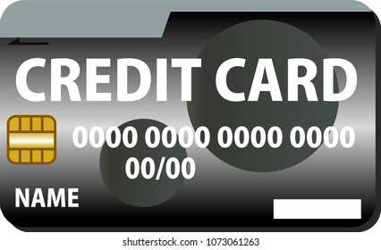 Black CREDIT CARD with Polka dot pattern set