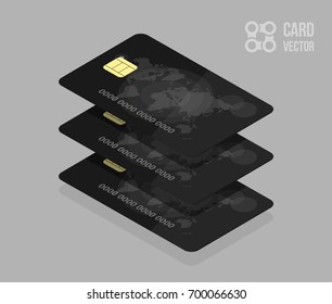 Black credit cards. For banking app or site.