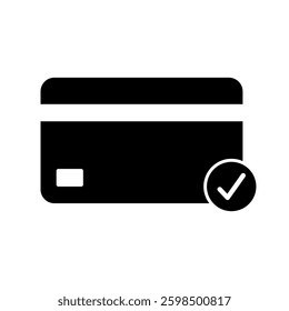 Black Credit and Debit card vector icon symbol, Payment Clip art, Business pictogram and graphic elements for Decoration (Editable)