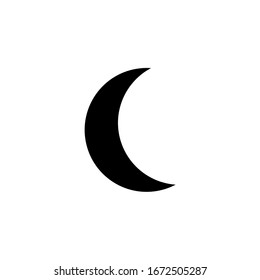 Black crescent moon isolated on white. eps 10