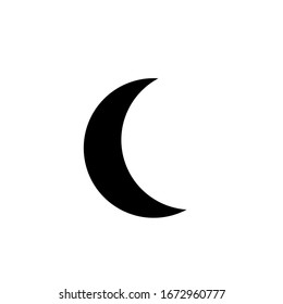 Black crescent moon isolated on white. eps 10