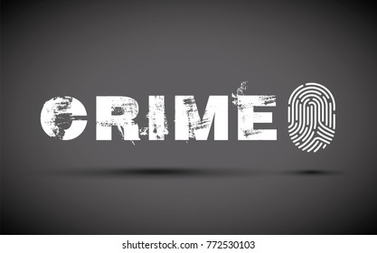 black crime finger print