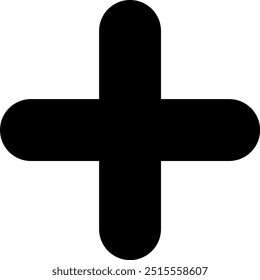Black cross geometric shape vector. Good for icon, design, textbook