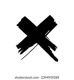 cruz negra. dibujo a mano. No IA. Ilustración del vector