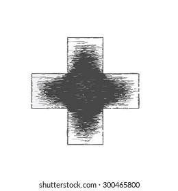 Black cross icon