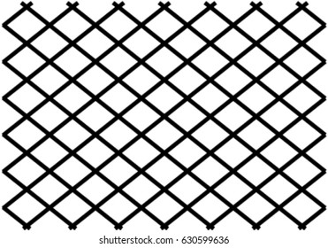 black cross lines wire mesh in vector.