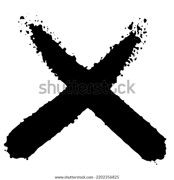 Black Cross On White Background Stock Vector (Royalty Free) 2202356825