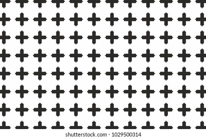 black cross pattern. monochrome trendy decorative vector background for web and print